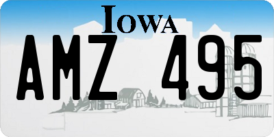 IA license plate AMZ495