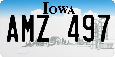 IA license plate AMZ497