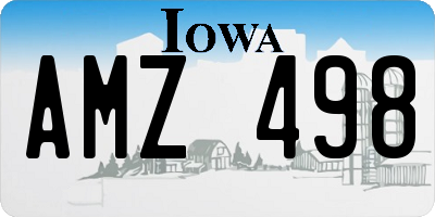 IA license plate AMZ498
