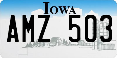 IA license plate AMZ503