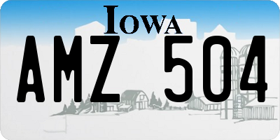 IA license plate AMZ504
