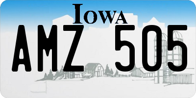 IA license plate AMZ505