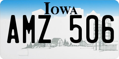 IA license plate AMZ506