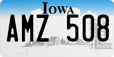 IA license plate AMZ508