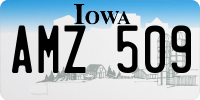 IA license plate AMZ509