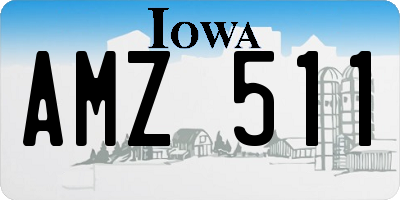 IA license plate AMZ511
