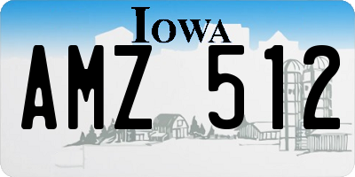 IA license plate AMZ512