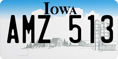 IA license plate AMZ513