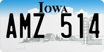 IA license plate AMZ514