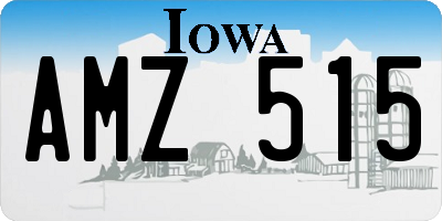 IA license plate AMZ515