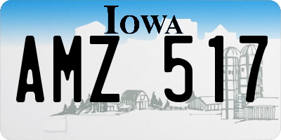 IA license plate AMZ517