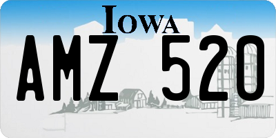 IA license plate AMZ520