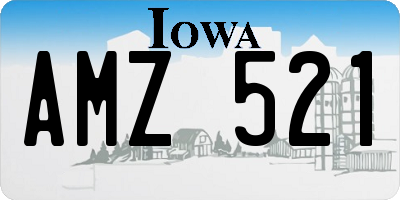 IA license plate AMZ521