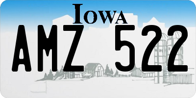 IA license plate AMZ522