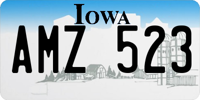 IA license plate AMZ523