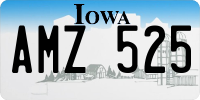IA license plate AMZ525