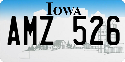 IA license plate AMZ526