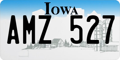 IA license plate AMZ527