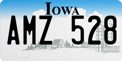 IA license plate AMZ528
