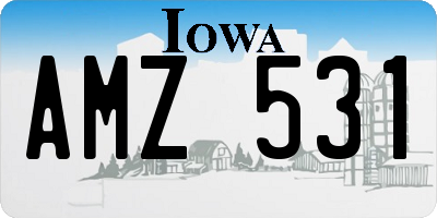 IA license plate AMZ531