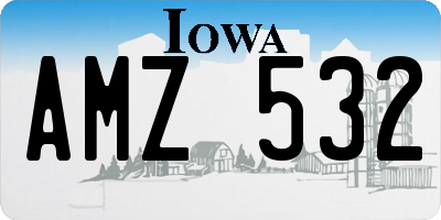 IA license plate AMZ532