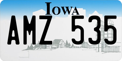 IA license plate AMZ535