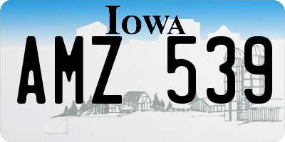 IA license plate AMZ539