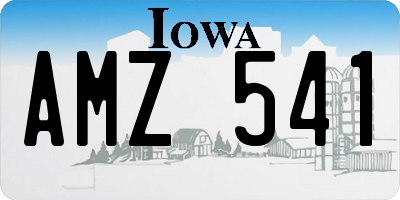 IA license plate AMZ541