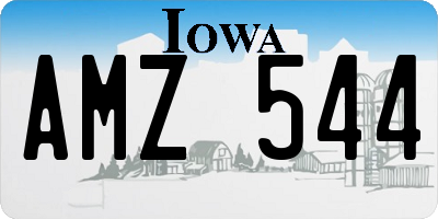 IA license plate AMZ544