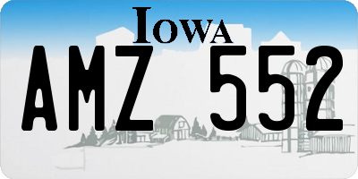 IA license plate AMZ552