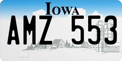 IA license plate AMZ553