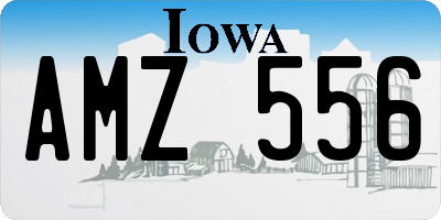 IA license plate AMZ556
