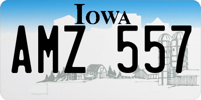 IA license plate AMZ557