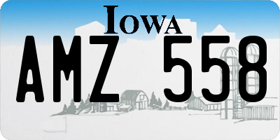 IA license plate AMZ558