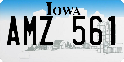 IA license plate AMZ561