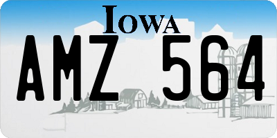 IA license plate AMZ564