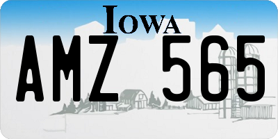 IA license plate AMZ565