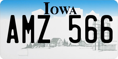 IA license plate AMZ566