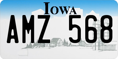 IA license plate AMZ568
