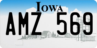 IA license plate AMZ569