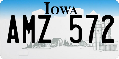 IA license plate AMZ572
