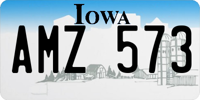 IA license plate AMZ573