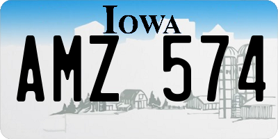 IA license plate AMZ574