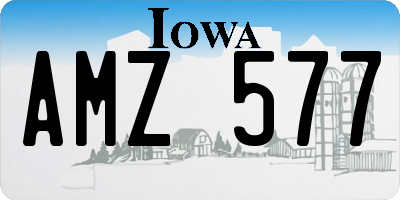 IA license plate AMZ577