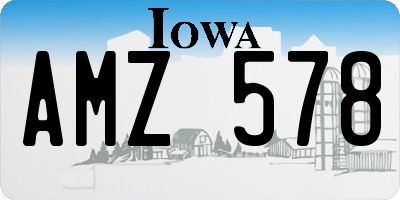 IA license plate AMZ578