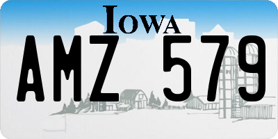 IA license plate AMZ579