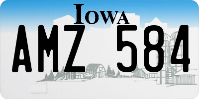 IA license plate AMZ584