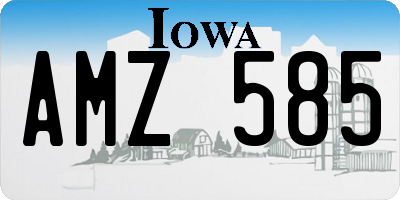 IA license plate AMZ585