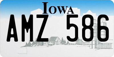 IA license plate AMZ586