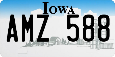 IA license plate AMZ588